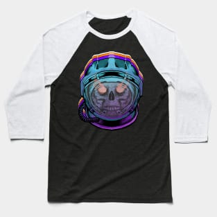 Colorful Skull Astronaut Baseball T-Shirt